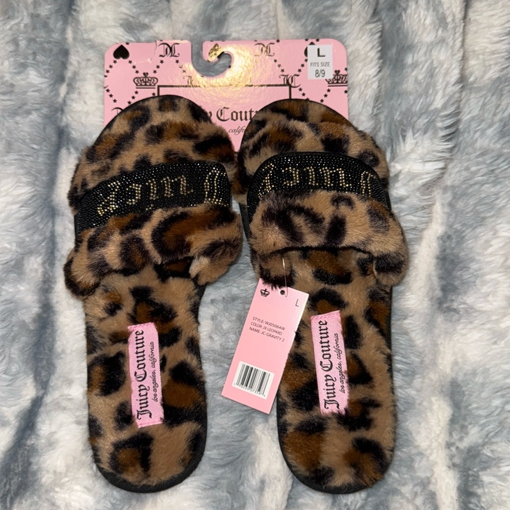Cheetah juicy couture slippers